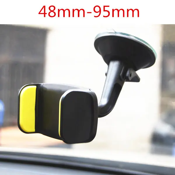 yellow 360 Вращающийся Автомобильный держатель на лобовое стекло, автомобильная подставка для телефона, крепкий держатель, gps карта, дисплей, Показать кронштейн - Цвет: yellow