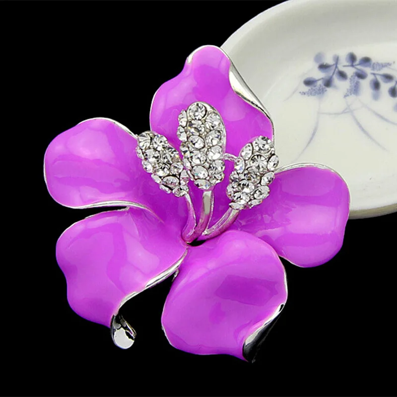 Nice New Colorful Cute Rhinestone Crystal Flower Brooch Pin Charm Women Gift | Украшения и аксессуары