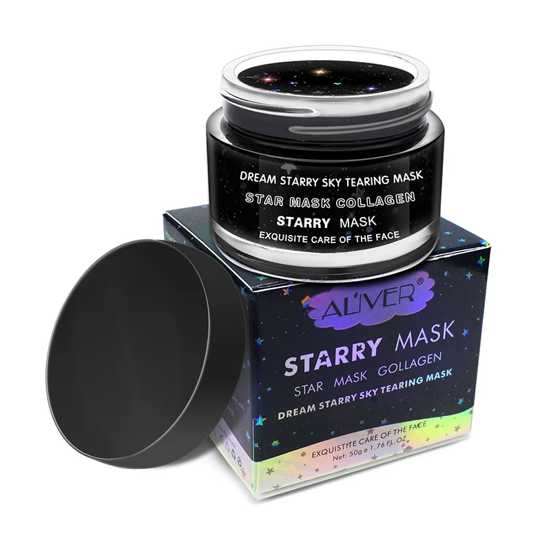 Блестящая Звездная маска ALIVER блестящая для лица очищающая от кожуры увлажняющая