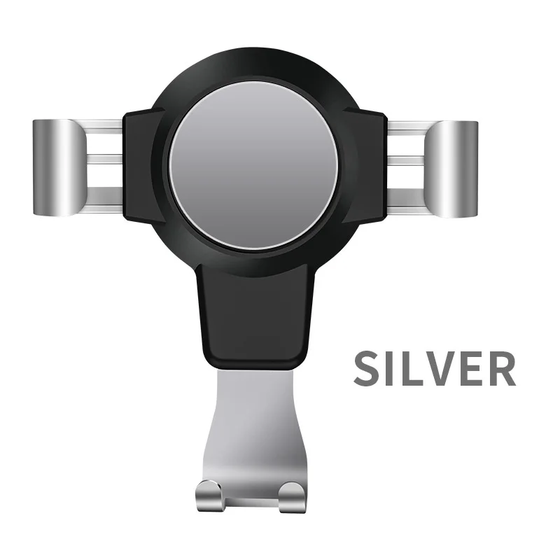 Silver Универсальный держатель для телефона на вентиляционное отверстие, гравитационное крепление, автомобильный держатель для телефона samsung S8 S9, держатель для сотового телефона для iPhone7 8 в автомобиле - Цвет: Silver