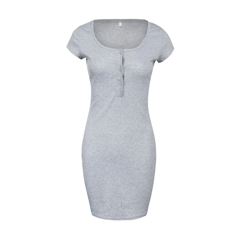 Alisister Осень Bodycon сексуальное платье для женщин тонкий вязаный Кнопка короткий