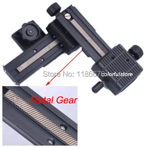 Бесплатная доставка 4 полосная металлическая макро фокусировочная рельса