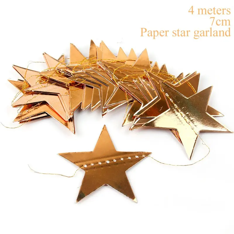 Star garland FENGRISE розовое золото День Рождения украшения для взрослых 16th с днем рождения шары сладкий 16 вечерние украшения 16 день рождения Декор - Цвет: Star garland