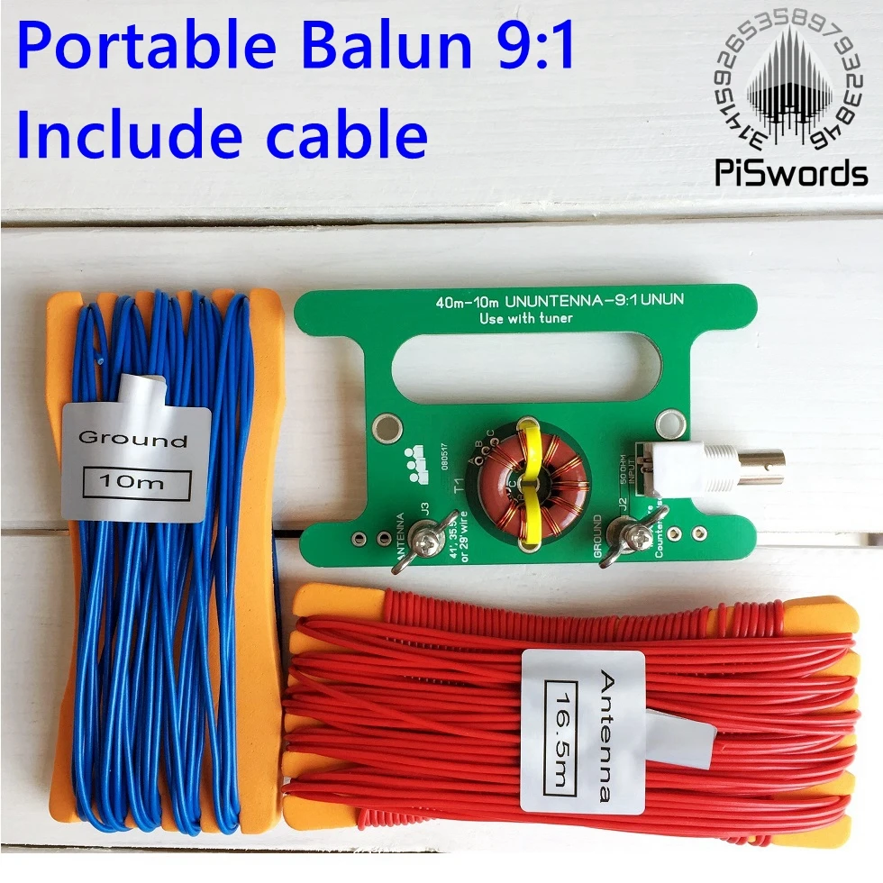 PISWORDS Портативный Баланс unbalance UNUNTENNA 10 Вт BALUN 9:1 UNUN с интерфейсом BNC и длинным
