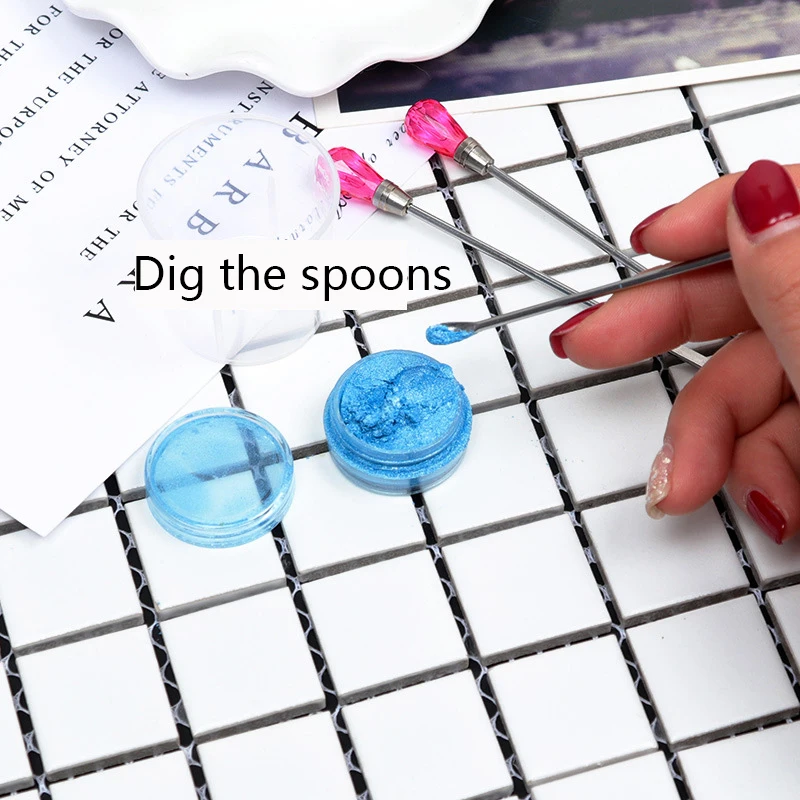 Творческий алмаз голова кристаллические эпоксидные инструменты DIY смешанный лак