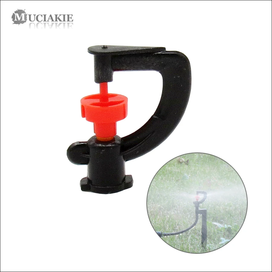

100PCS 360 Degrees Rotaty Sprinklers Automatic Irrigation Sprayer Micro Rotating Nozzle for Garden Irrigation Micorsprinklers