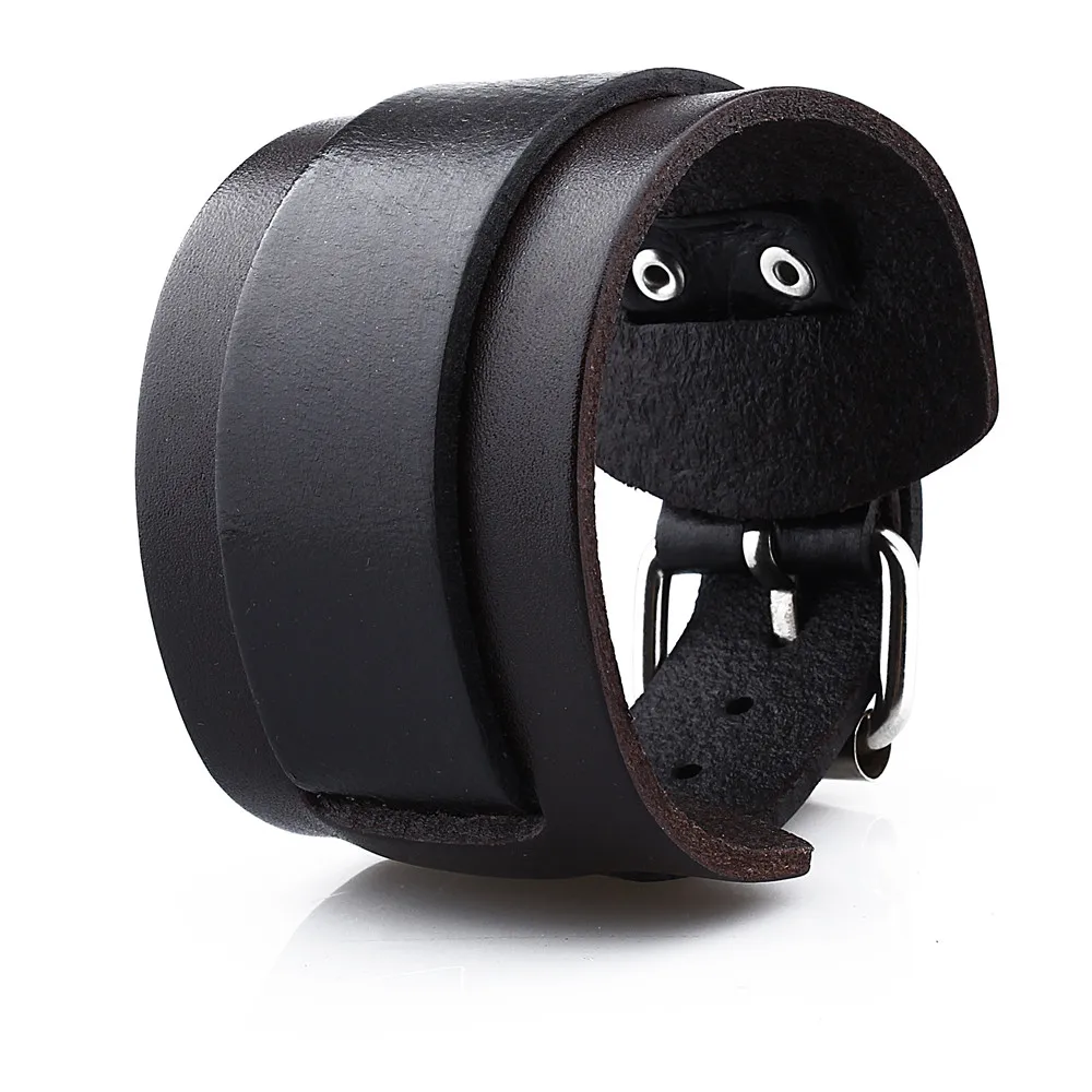 HAWSON для мальчиков хип-хоп панк кожа браслет Модный черный и кофейный