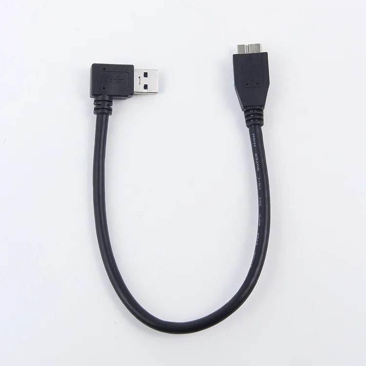 Micro B USB 3 0 внешний жесткий диск правый левый угол кабель 30 см м 1 фут для WD Passport Ultra