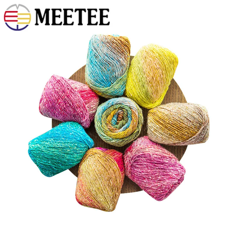 100g/roll Meetee Color Wool Polyester Cotton Knitting Yarn Crochet Thread for Hand woven Scarf Hat Shawl Handwork Crafts|Пряжа| |