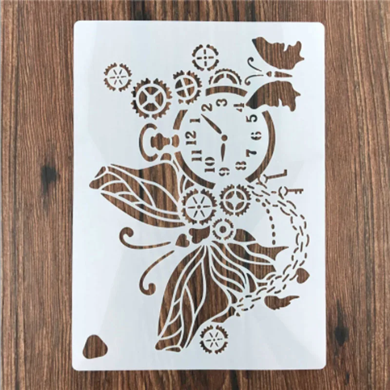 1 шт. Европейская классическая Экипировка часы бабочки многоразовый трафарет