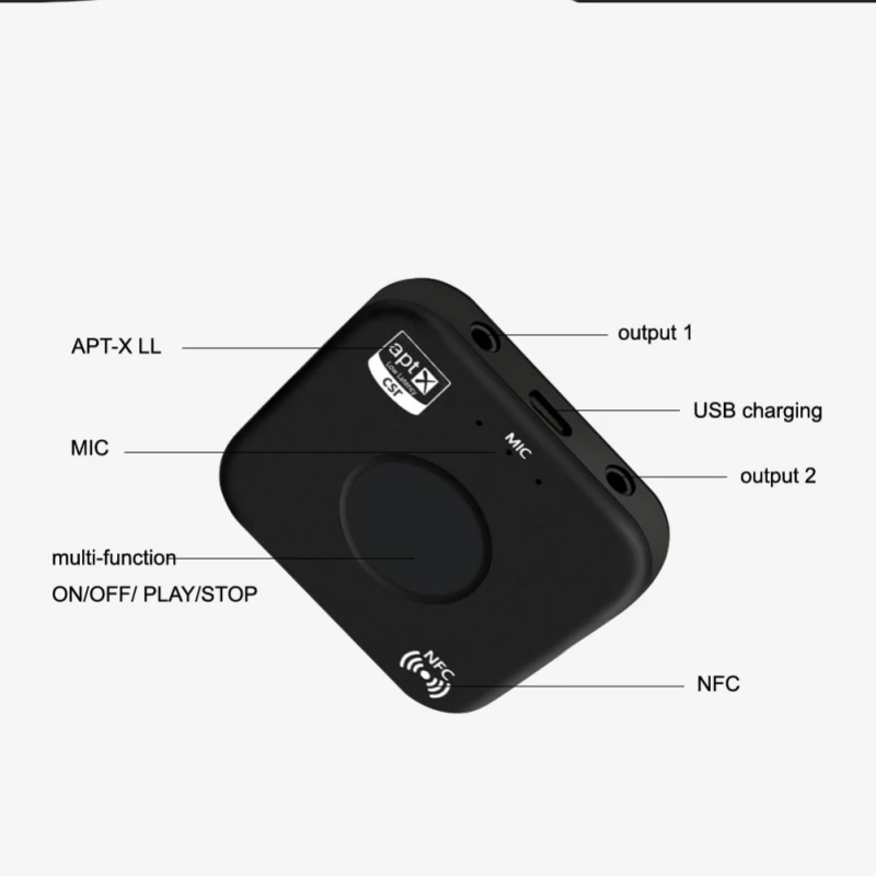 Беспроводной Bluetooth передатчик и приемник адаптер 4 2 аудио APT X NFC CVC6.0 Встроенный