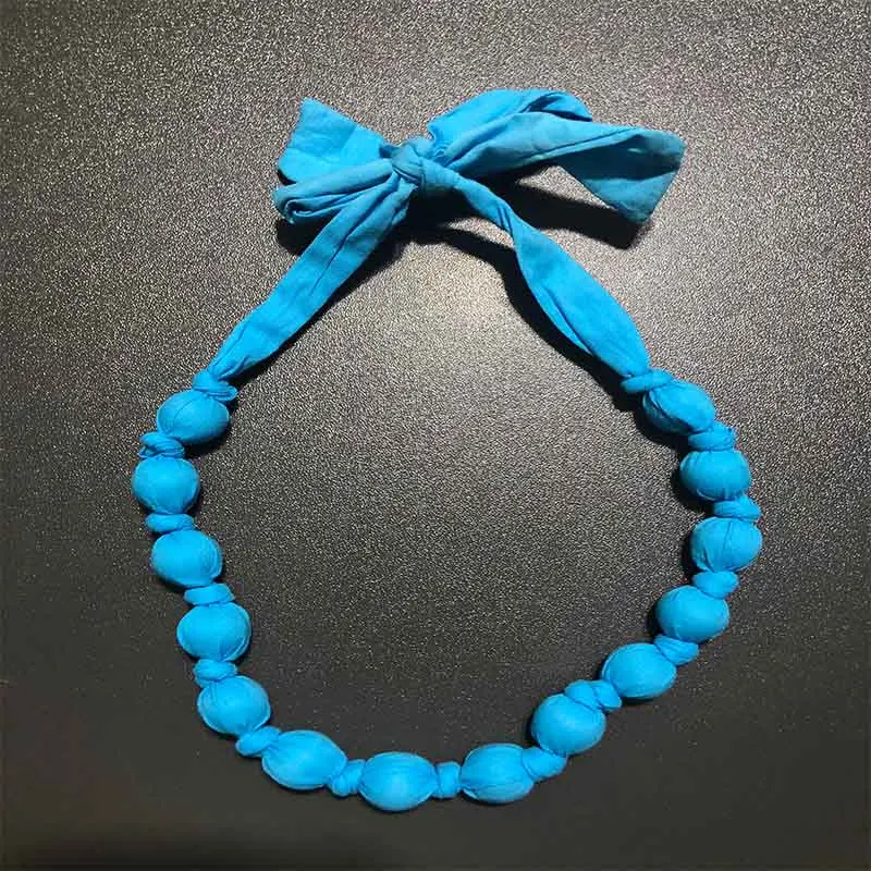 blue necklace Vestidos/Детское платье принцессы для девочек из хлопка с длинными рукавами; сезон весна-осень детские Костюмы детские платья, одежда для девочек ясельного возраста на возраст 1, 2, 3 лет - Цвет: blue necklace