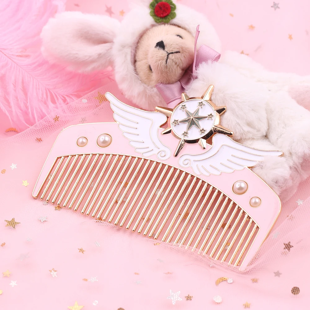 Cardcaptor Sakura нежная Антистатическая щетка розовая расческа карта Captor для волос