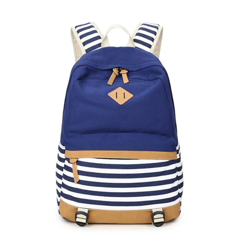 Школьные ранцы 2016 в стиле преппи женский рюкзак полоску из искусственной кожи с