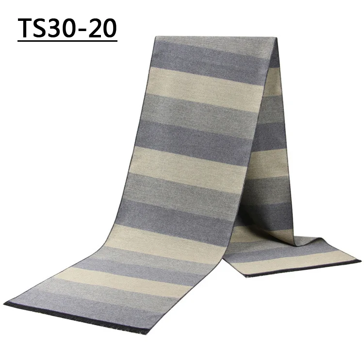 TS30 - 20 YISHLINE, модные, 180X30 см, Толстые мужские шарфы, зимние, мягкие, мужские, кашемировые, вискозные, с кисточками, шарф, модальный, подарок для отца и мужчины - Цвет: TS30 - 20