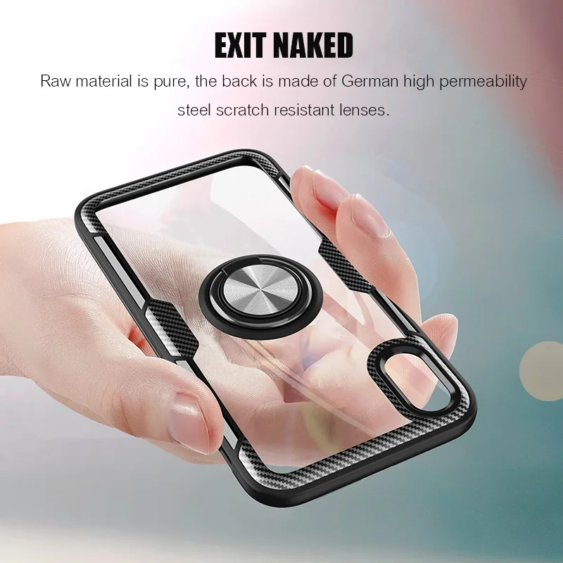 ZNP Luxury Magnetic Ring Stand Phone Case For iPhone 6 6s 7 8 Plus X Holder Full Cover Cases For iPhone X XS Max XR Case Shell