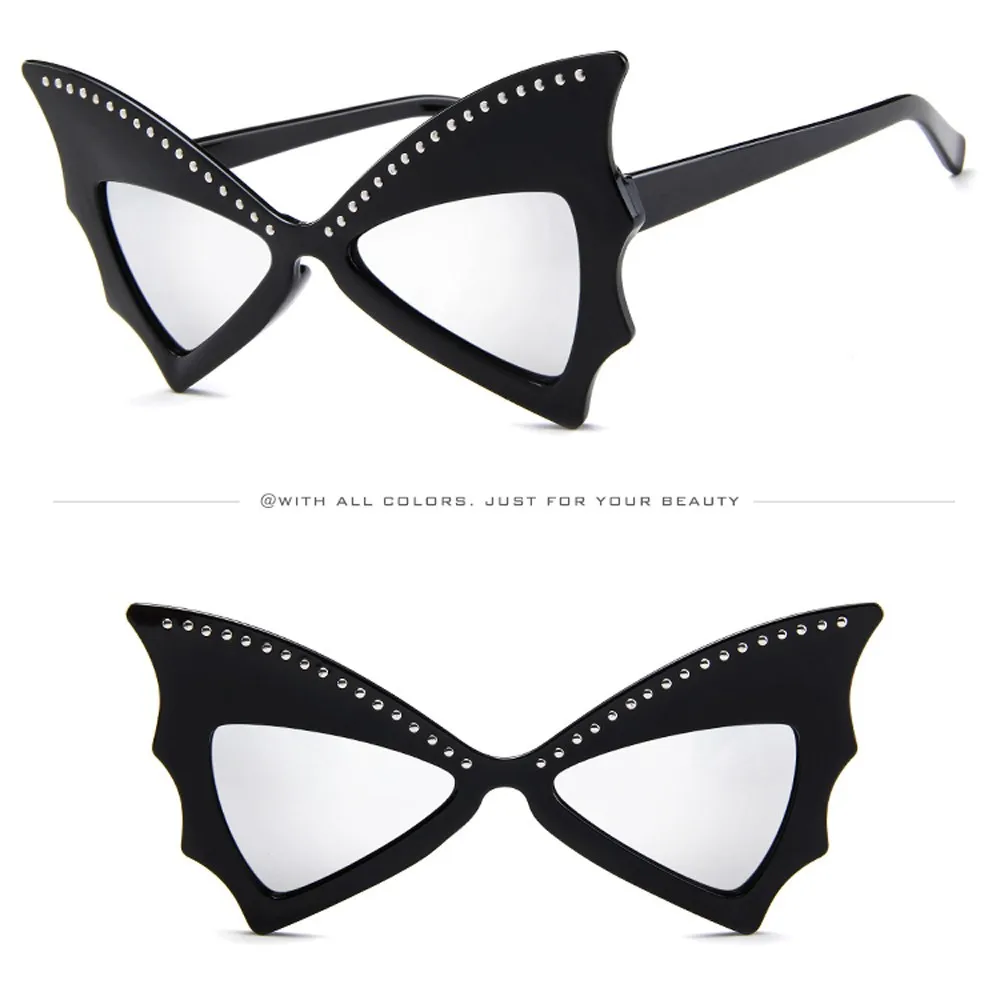 Sunglassess, для женщин, унисекс, Ретро стиль, в форме летучей мыши, очки с заклепками, Ретро стиль, очки для девушек, очки для защиты, солнцезащитные очки для женщин
