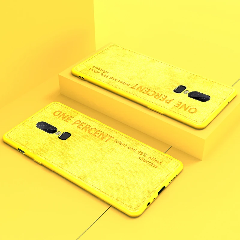 Противоударный чехол ADKO для One plus 6 ультратонкий тканевый с текстурой OnePlus 7 7T T