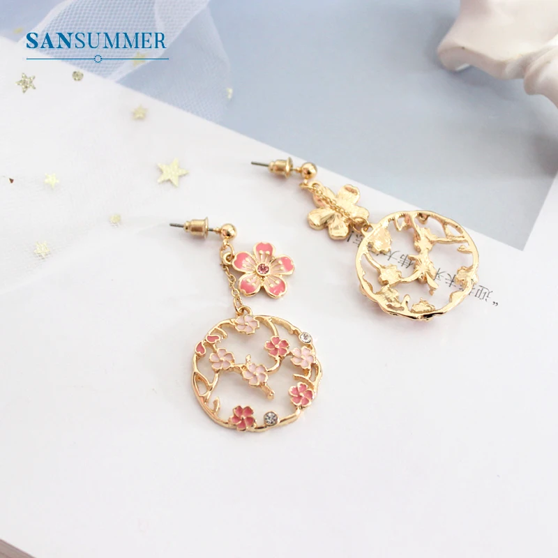 Женские длинные серьги SANSUMMER 2020 винтажные очаровательные металлические подвески