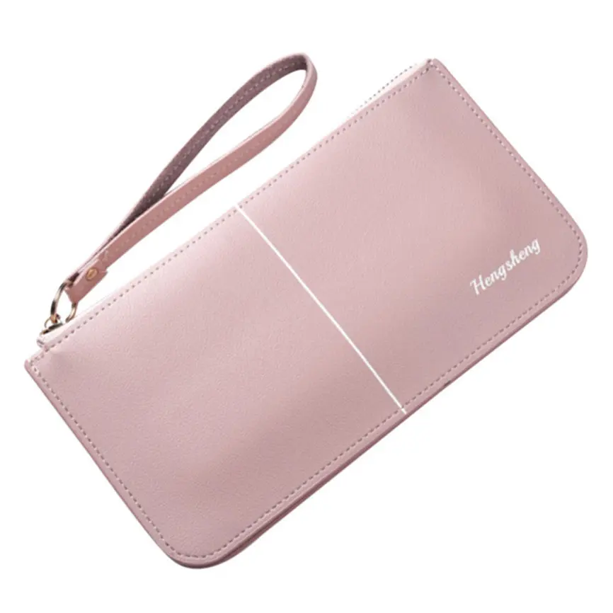 

Wallet Coin purse Women Fashion Zipper Leather Wallet Leisure Bag Long Purse Card Wallet Casual Women Long Zipper Leather #30