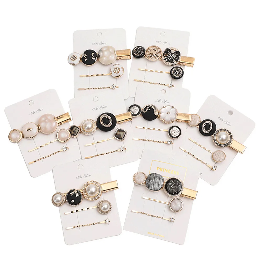 3 шт./компл. Винтаж Для женщин подражание из Жемчужной шерсти зажим аксессуар для