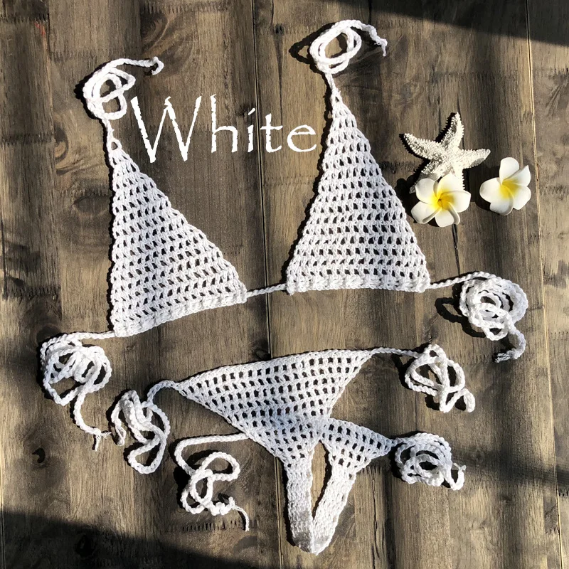 Новинка ручная работа крючком микро бикини стринги пляжные купальники