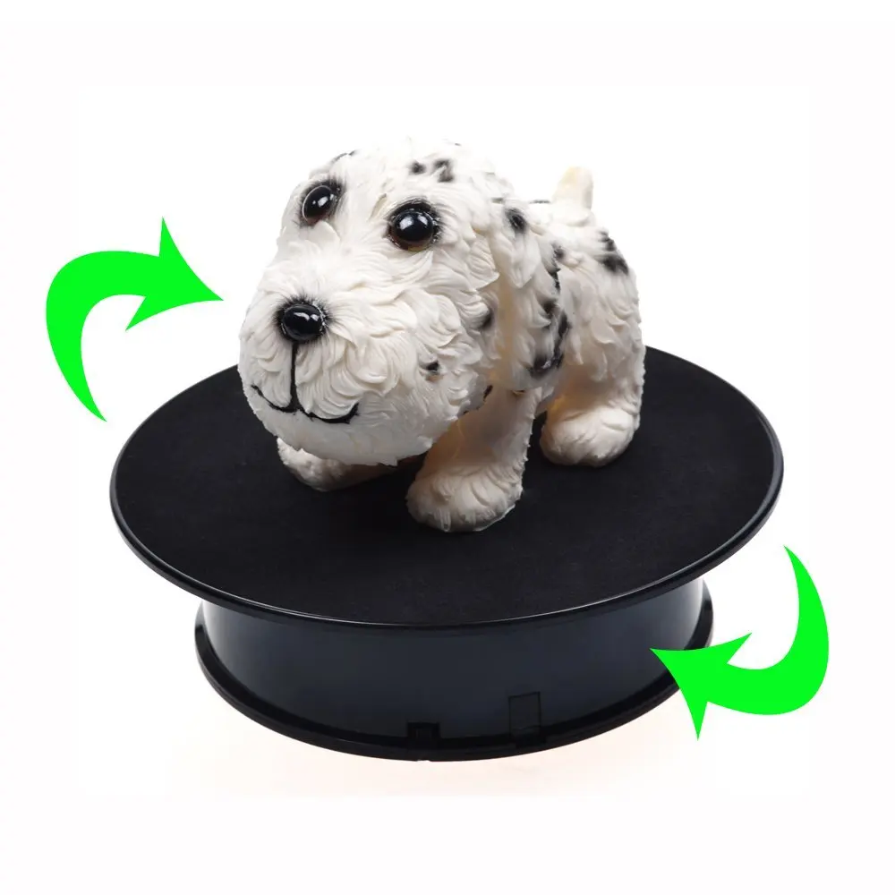 

Stylish Black Velvet Top Electric Motorized Rotary Rotating Display Turntable for display stand