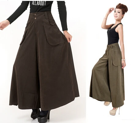 Big yards tall waist wide leg pants 