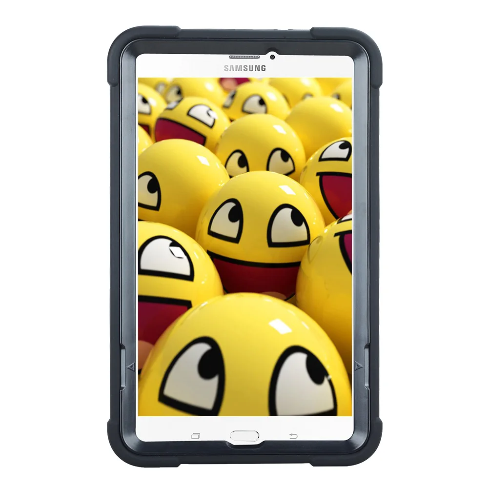Для Samsung Galaxy Tab E 8,0 SM-T377 T375 для тяжелых условий эксплуатации чехол для планшета с детьми противоударный силиконовый+ поликарбонатный чехол w/с откидной ножкой-опорой