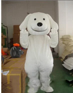 

Hot sale white dog Cartoon Mascot Costumes Party Cartoon Characters Costumes