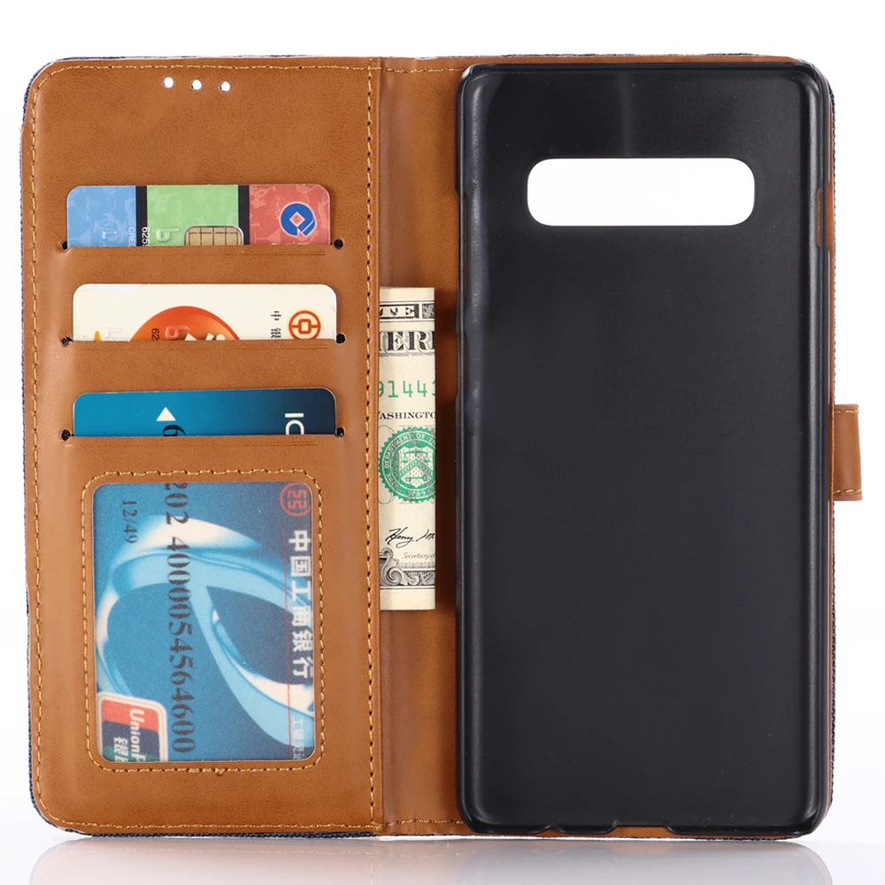 20 шт./лот Ткань Оксфорд 3 карты Книга Стиль кожаный чехол для samsung galaxy S8 plus S9 S10 lite