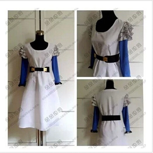 Anime Tokyo Ghouls Kamishiro Rize White and Blue Dress Cosplay Costume Halloween Suit For Women Outfit New | Тематическая одежда и