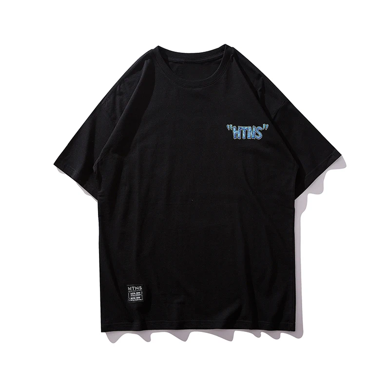ENWAYEL Hip Hop T Shirts For Men Fashion Printed English Casual Streetwear Couples Tops Tees Trend Cotton Tshirt 1902 | Мужская одежда
