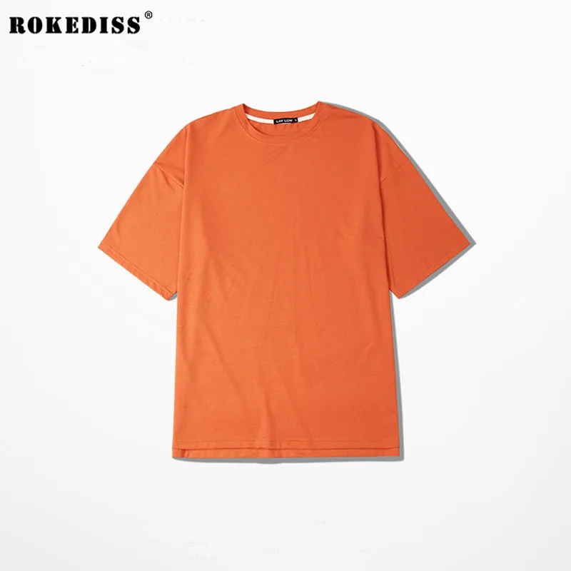 Джастин Бибер Футболка Лето Orange Half Рукав 100% Хлопок Бедра-хоп Майка Твердые Tyga Homme