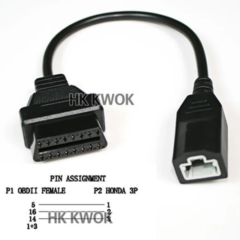 OBD2 OBD 2 кабель для Honda 3 Pin 16 свинцовый автомобильный диагностический удлинитель