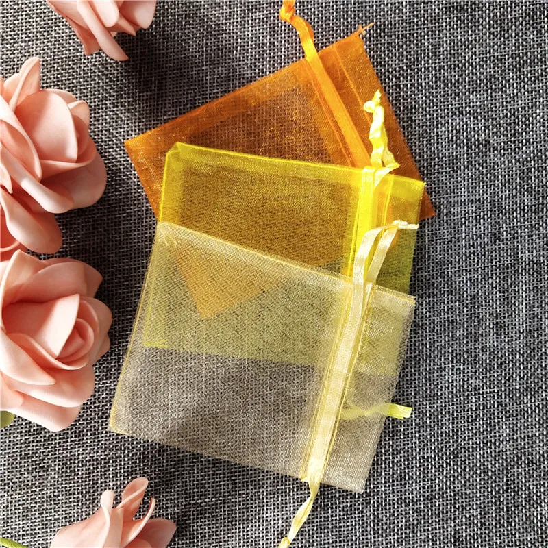 50pcs/lot 7x9 11x16 13x18cm Organza Bags Jewelry Bag Packaging Pouches Christmas Gift 5z|Подарочные сумки и упаковка| |