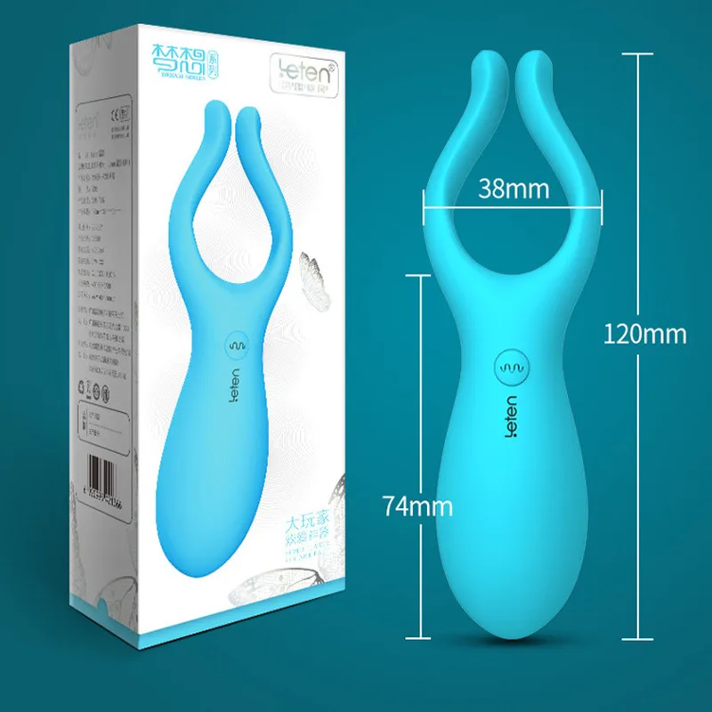 Leten Стимулятор клитора соска клип G spot вибратор для пары блокировки пениса