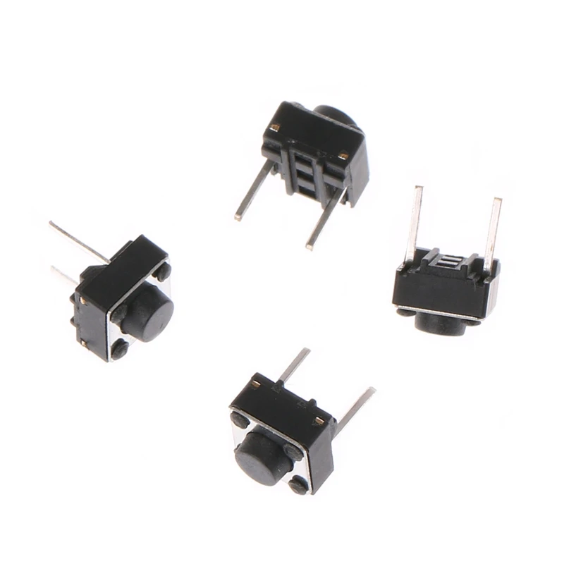 100 шт. 6x6x5 мм 2 Pin Micro Мгновенный Кнопочный тактильный переключатель|Выключатели| |
