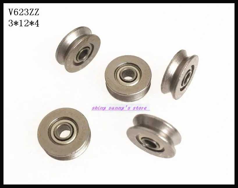 10 шт./лот V623ZZ 623VV 3x12x4 мм V Groove глубокий шаровой подшипник из углеродистой стали