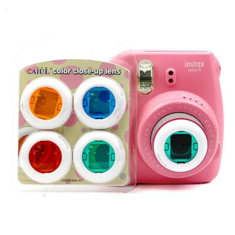 4 шт./компл. красочные фильтры для съемки крупным планом Fujifilm Instax Mini 9 8 + 7S KT