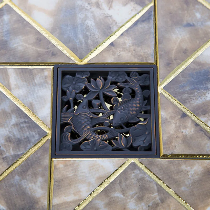 KEMAIDI слив для пола ванной евро масло прорезиненный черный цвет фотография 5381