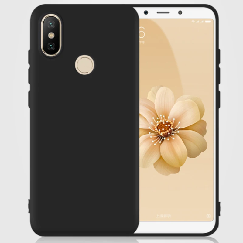 Чехол для Xiaomi A2 Силиконовая Защитная черная задняя крышка чехол телефона Mi6X Mi 6X |