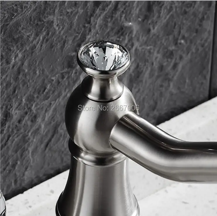 Бесплатная доставка высококачественный Хрустальный смеситель для раковины