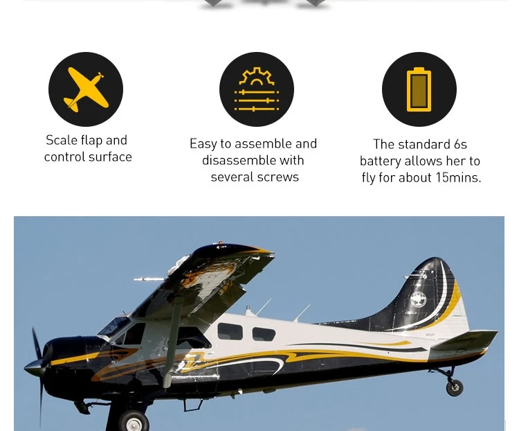 FMS 2000 мм 2,0 м(78,") Beaver DH-2 водный морской самолет Gaint модель самолет для хобби Avion PNP с закрылками втягивается(поплавки опционально