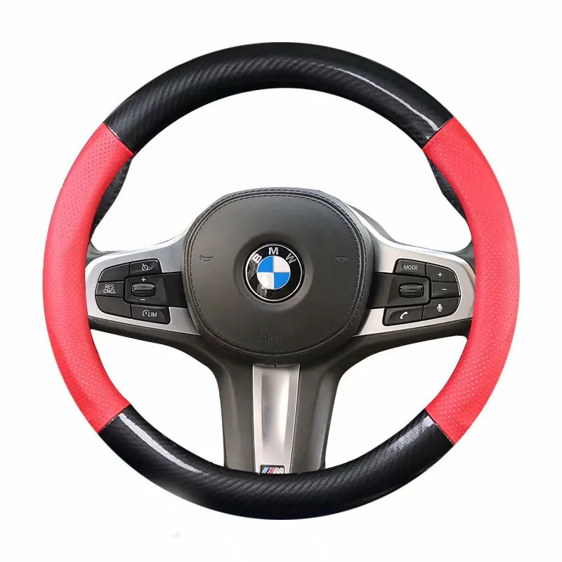 Car Steering-wheels Cover 37 38cm 15&quot for BMW 1 2 3 4 5 6 7 Z Series E46 E90 E87 F20 F22 F45 F30 G20 E60 F10 G30 F01 G11 E89 |
