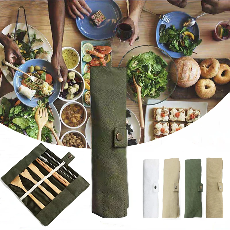 Уличные переносные дорожные ножи вилка ложка столовые приборы деревянные