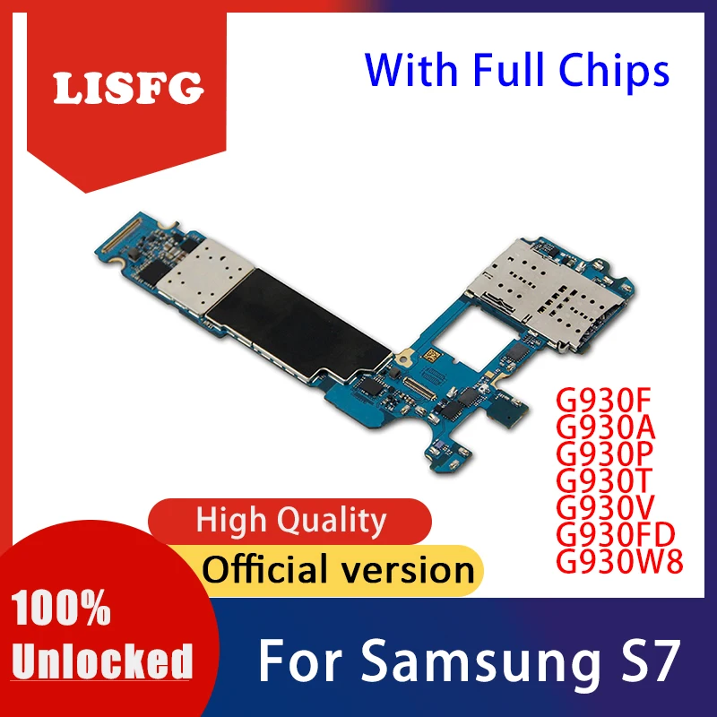 Оригинальная разблокированная материнская плата для Samsung Galaxy S7 G930F G930A G930P G930T G930V
