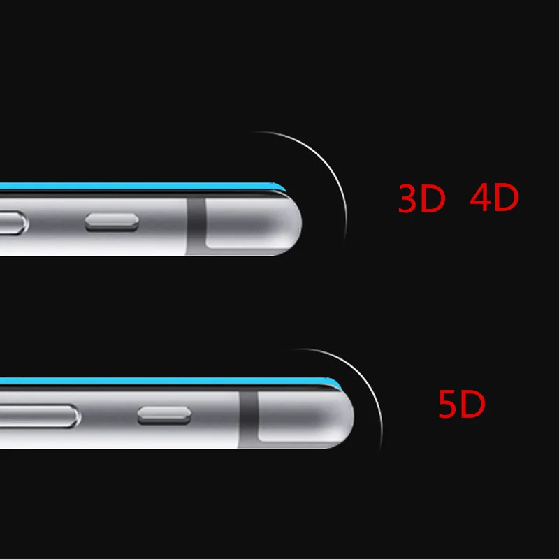 5D полное покрытие закаленное стекло для iPhone 7 7 Plus 9H Жесткий 3D 4D обновление Взрывозащищенная Пленка чехол на 7 7PLus 4," 5,5"