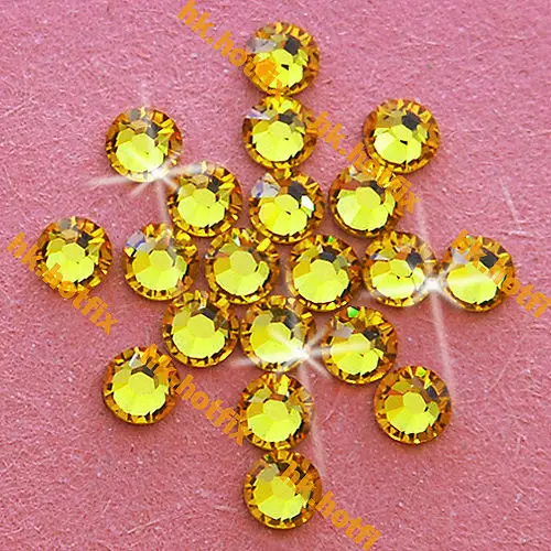 ss30 GENUINE Swarovski Elements Light Topaz ( 226 ) 288 pcs NO hotfix Rhinestone Round Glass 30ss 2058 FLATBACK Bulk Crystal | Дом и сад