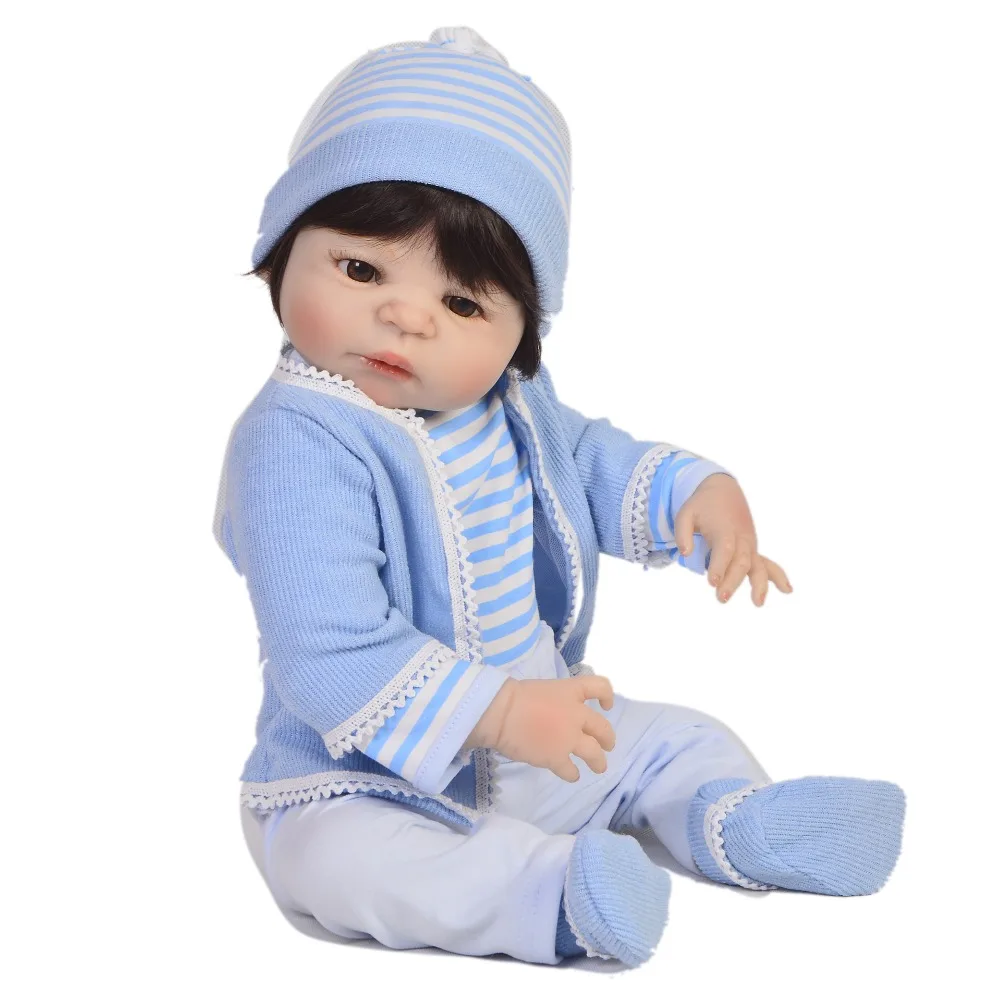 KEIUMI полностью силиконовые виниловые Reborn Menino 57 см детские игрушки реалистичные